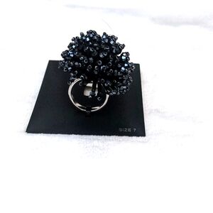 INC Blue Sparkle Silver Ring Size 7